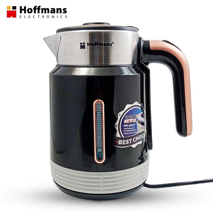 Hoffmans 2.5L Electric Milk Boiling/ Cooking Pacolator/Kettle -Black Cream