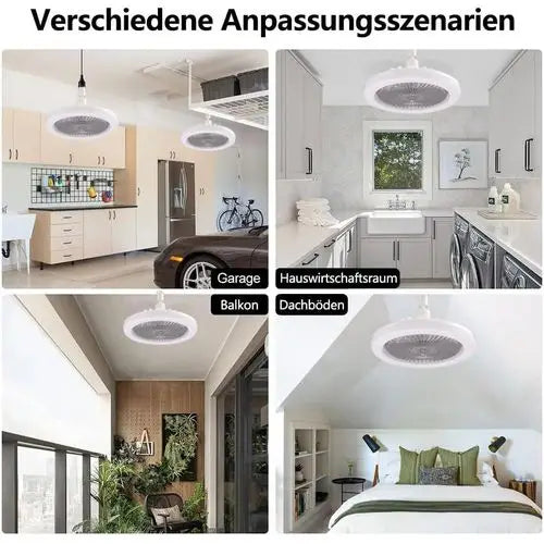 LED Ceiling Fan with Lights, Remote Control - White