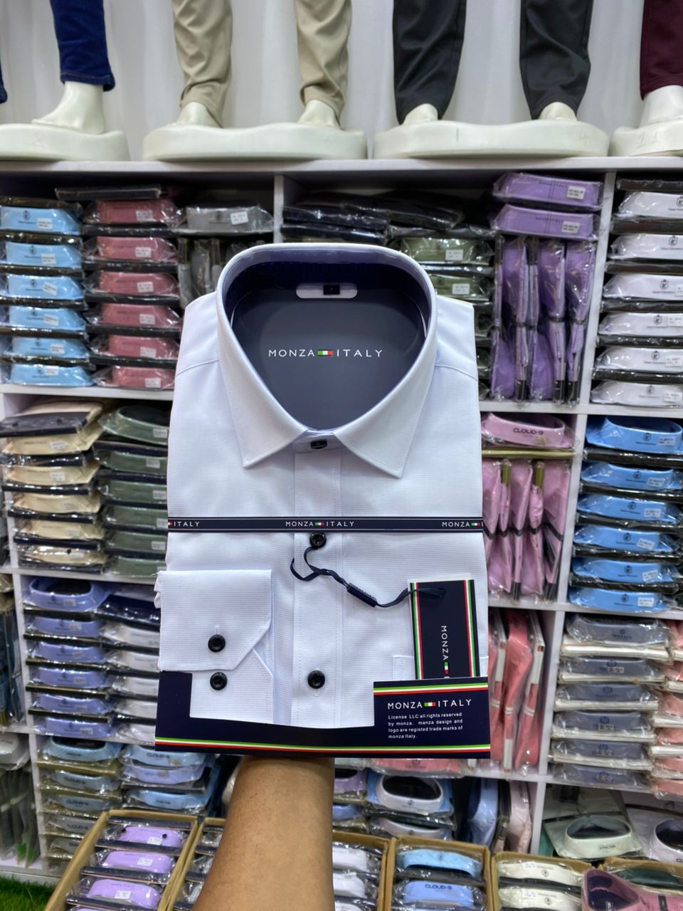 Monza Italy white dress shirt