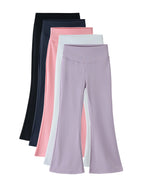 Girls Flared Pants High Waist 2024 Yoga Leggings Teenagers Stretch Elastic Waistband Kids Sportswear Trousers Autumn Spring