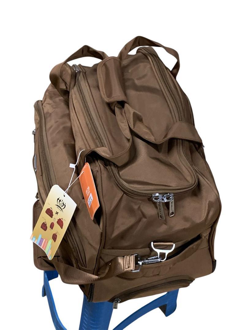 20-Inch Trolley Travel Duffel Bag – Brown