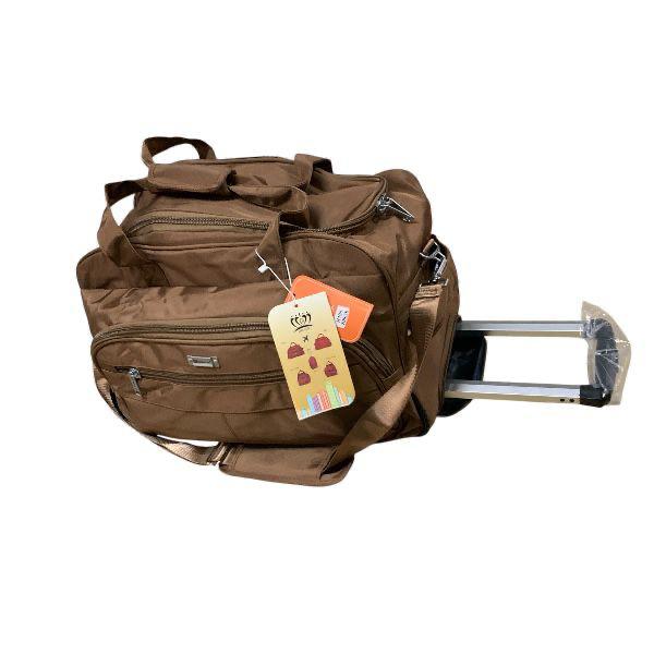20-Inch Trolley Travel Duffel Bag – Brown