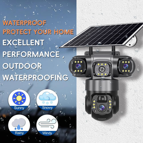 3 in 1 V380 Intelligent Solar Camera wireless outdoor security surveillance system