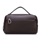Leather Clutch Handbag – Black & Brown