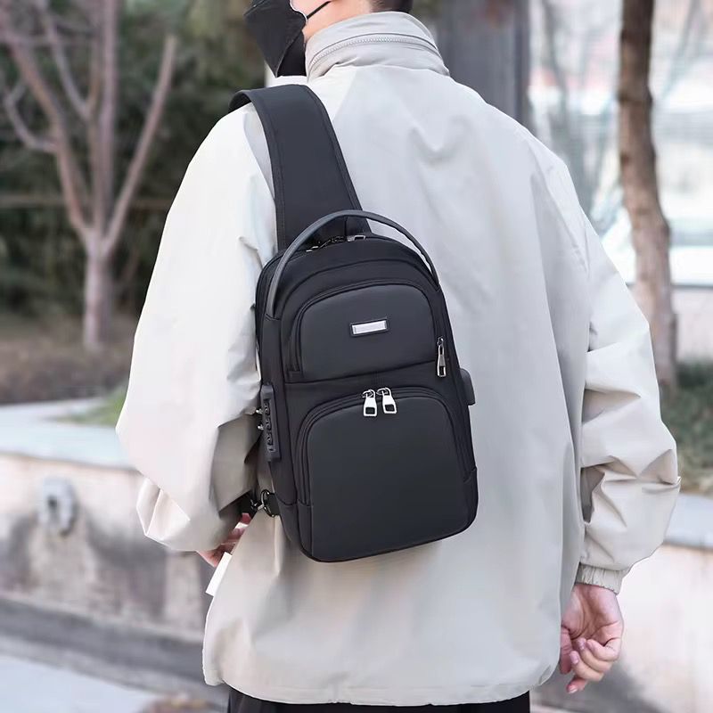 Men's Crossbody Sling Bag – Black (Kokibeoy)