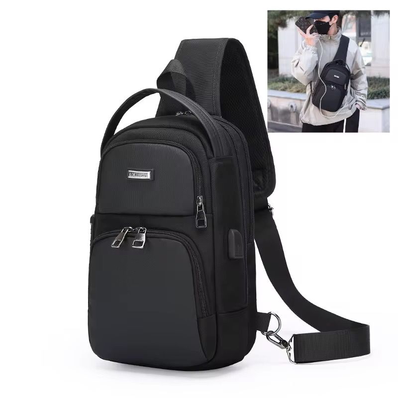 Men's Crossbody Sling Bag – Black (Kokibeoy)