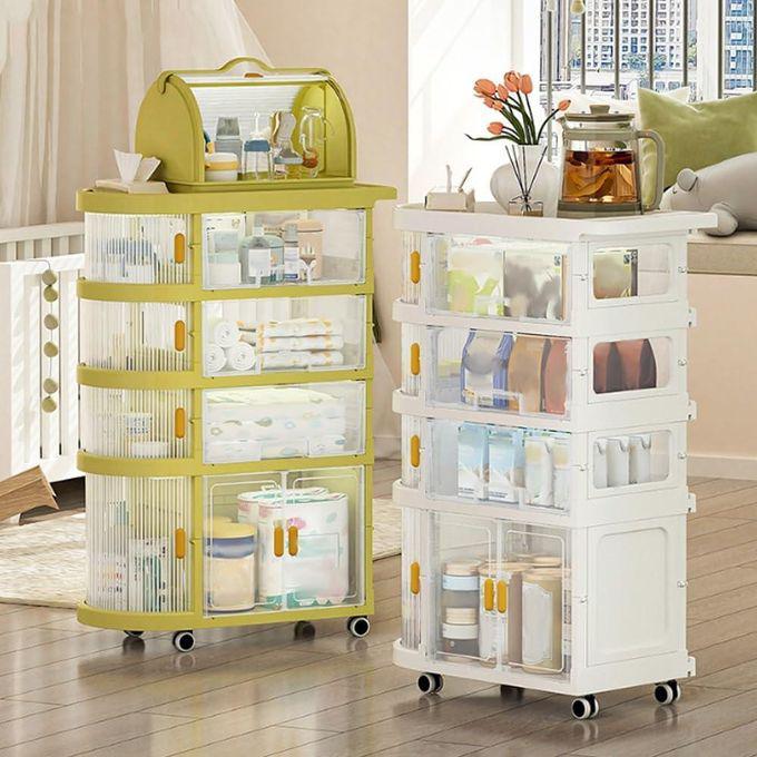 5-Tier Baby & Kids Storage Cabinet Trolley on Wheels