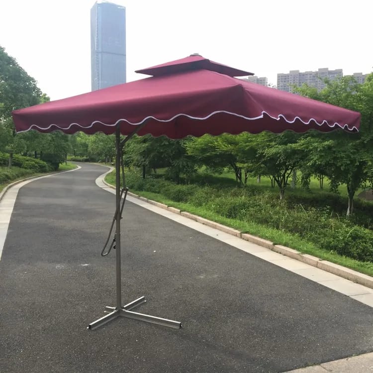 Large Adjustable Outdoor Umbrella with Stand