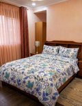 Blue Geometric Circles 4pc Duvet Set