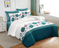 6x6 Luxury Silver Grey Embroidered Duvet Set – 4pc Bedding Set