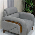 Grey Chenille Single Seater Relaxing Chair — 5-Day Pre-Order