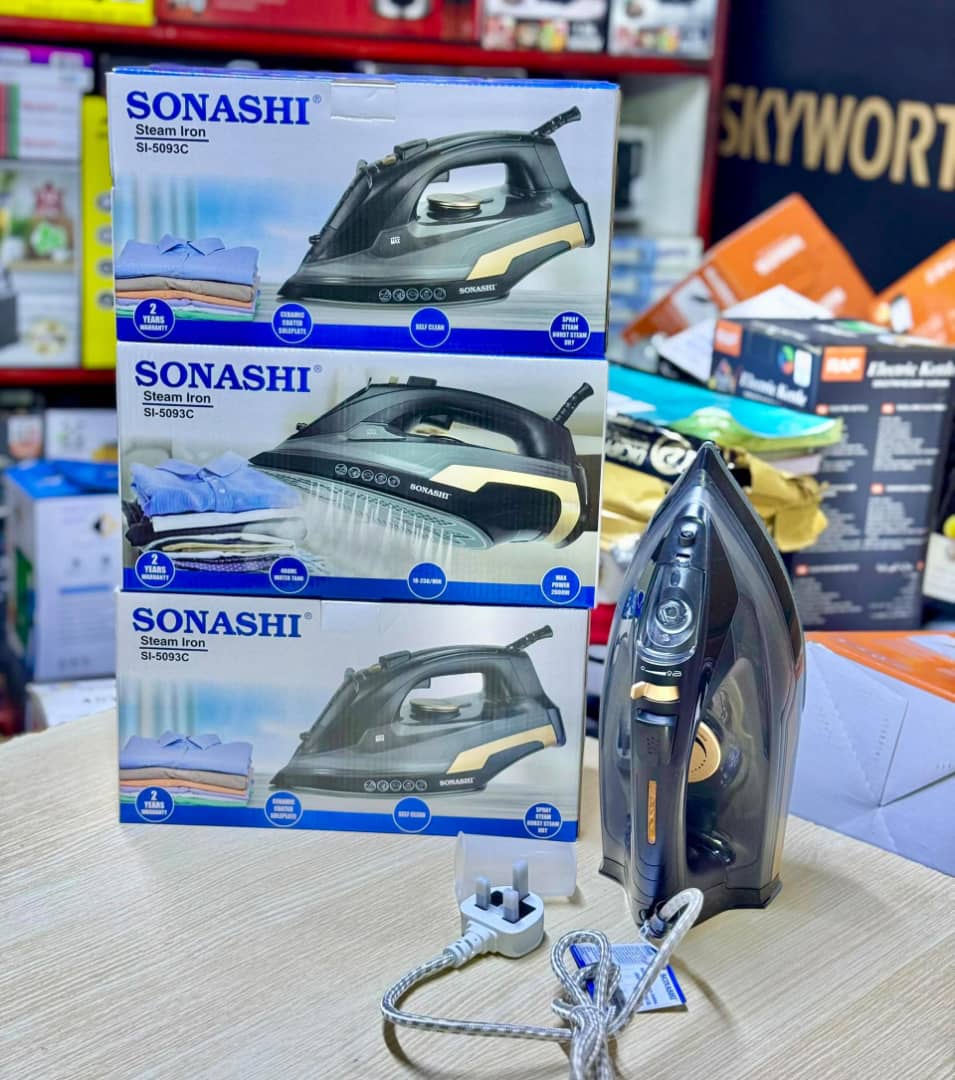 Sonashi Steam Iron SI-5093C – Ceramic Soleplate | Self-Clean | Spray Steam | Boost Steam | 2 Years Warranty