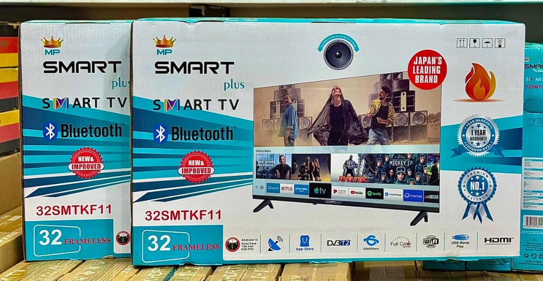 MP Smart Plus 32" Frameless Android Smart TV - 32SMTKF11 with Bluetooth
