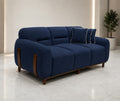 3 Seater Classic Fiber Sofa - Pre-Order (Navy Blue)