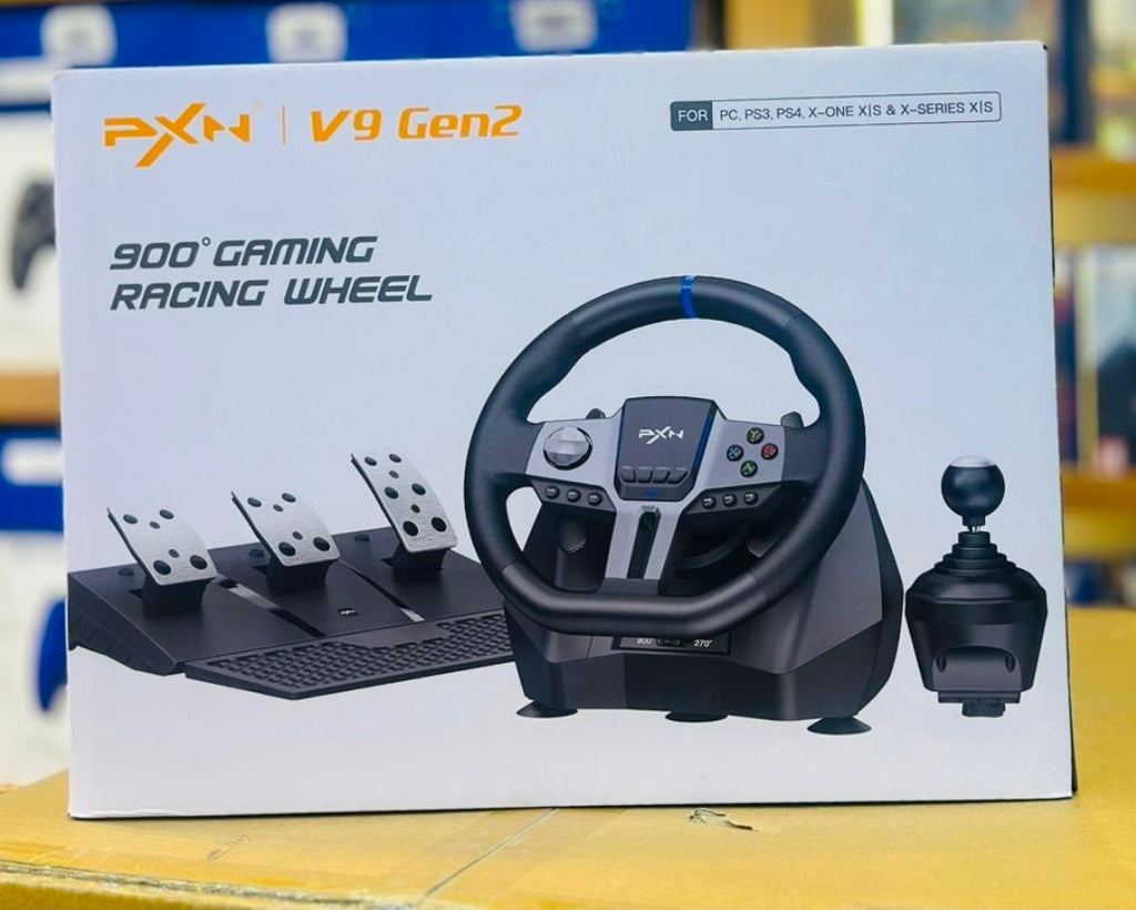 PXN V9 Gen2 900° Gaming Racing Wheel with Pedals & Gear Shifter