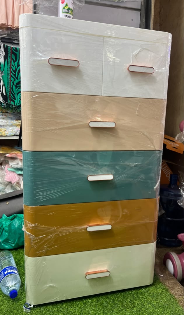 Kids Colourful 6-Drawer Storage Cabinet & Closet