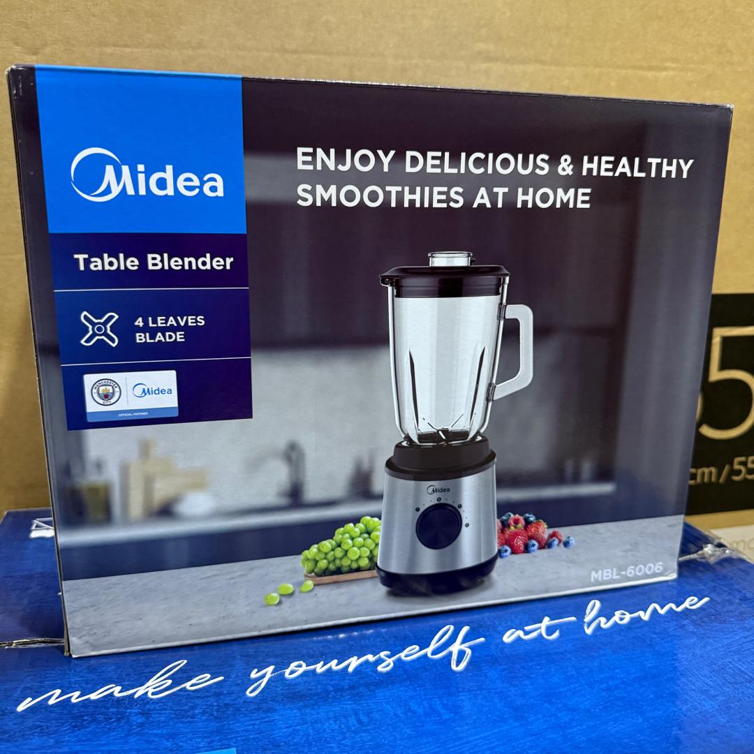 Midea MBL-6006 Glass Jar Table Blender - 4 Leaves Blade