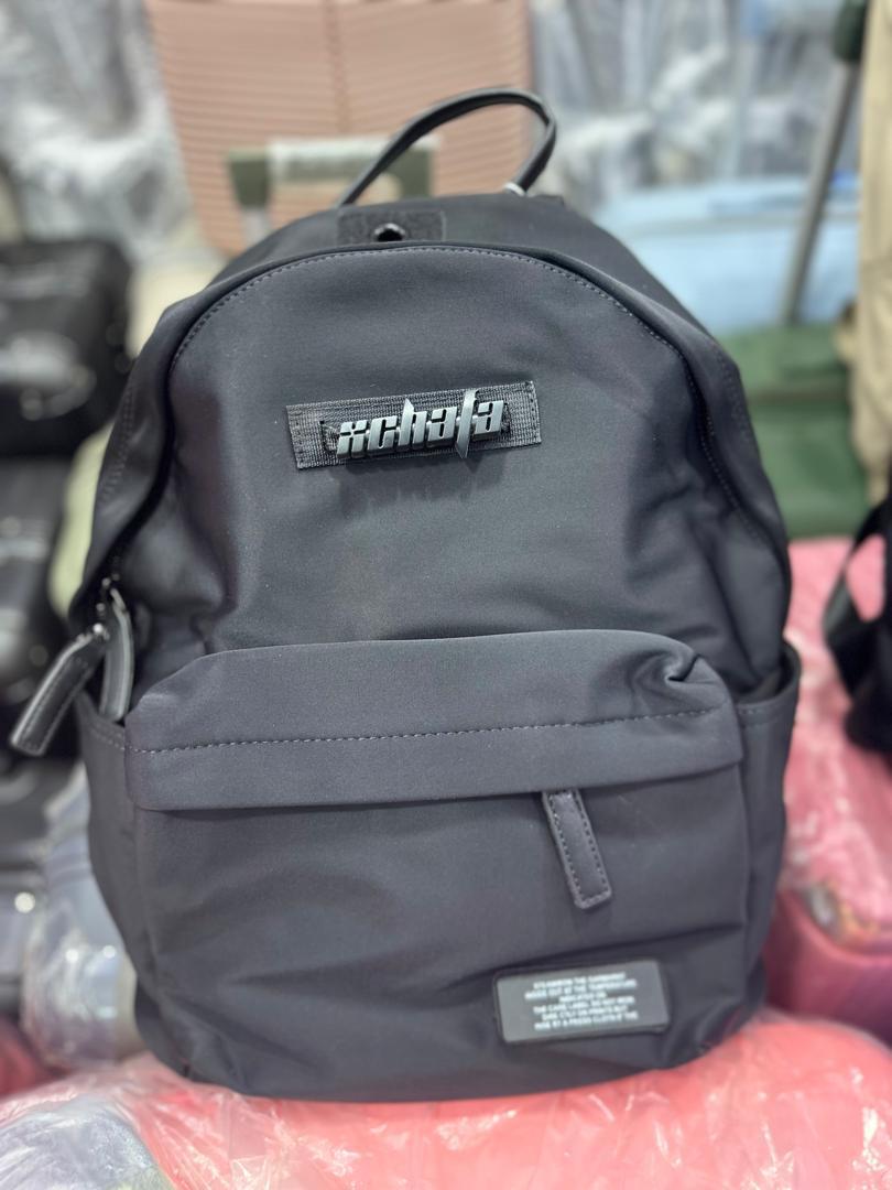 Xchafa Premium Black Backpack - Black Badge Edition (School & Travel)