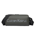Cuican Kairui Men's Crossbody Shoulder Bag - Waterproof (Black & Army Green)