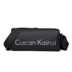Cuican Kairui Men's Crossbody Shoulder Bag - Waterproof (Black & Army Green)