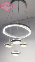 DL-0023 Modern LED Ring Chandelier with Saucer Pendants