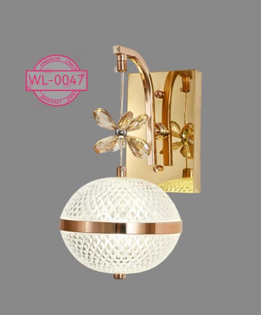 WL-0047 Luxury Gold Crystal Flower Wall Bracket Light