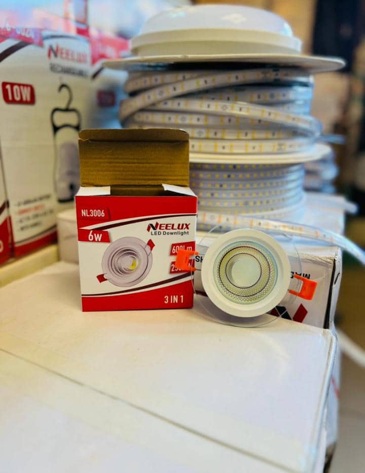 Neelux NL3006 6W LED Downlight - 3 in 1 Colour (Warm / Warm White / White)