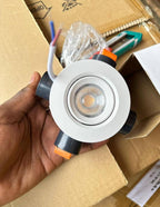 Round Recessed COB LED Spotlight Downlight - Adjustable Gimbal White