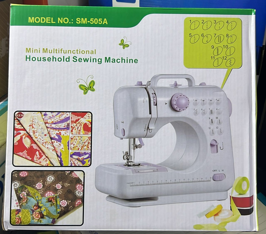 Mini Multifunctional Household Sewing Machine SM-505A - White