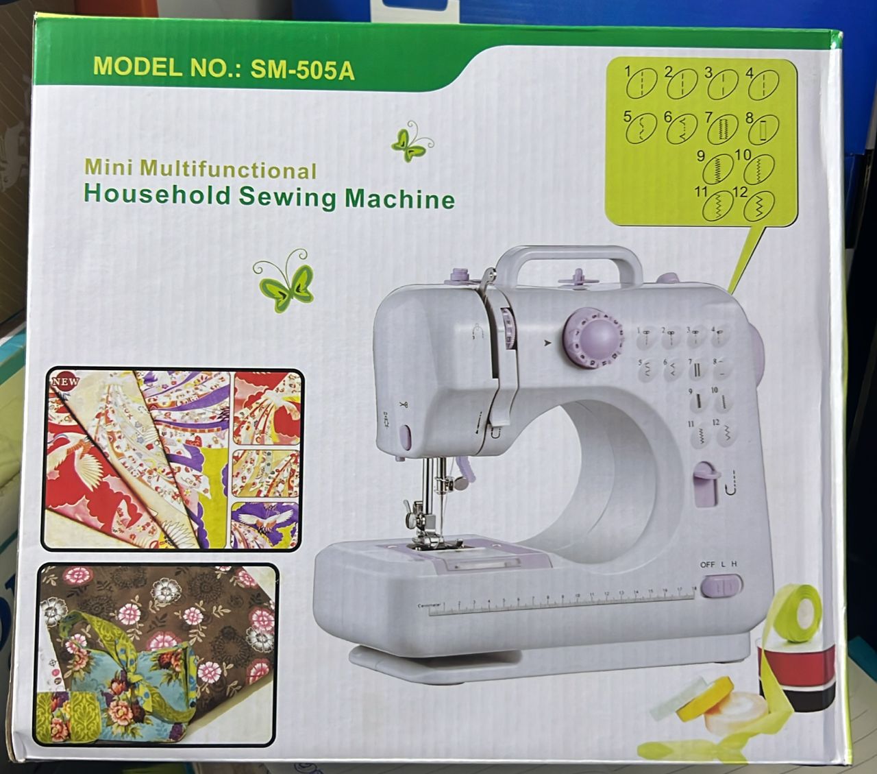 Mini Multifunctional Household Sewing Machine SM-505A - White