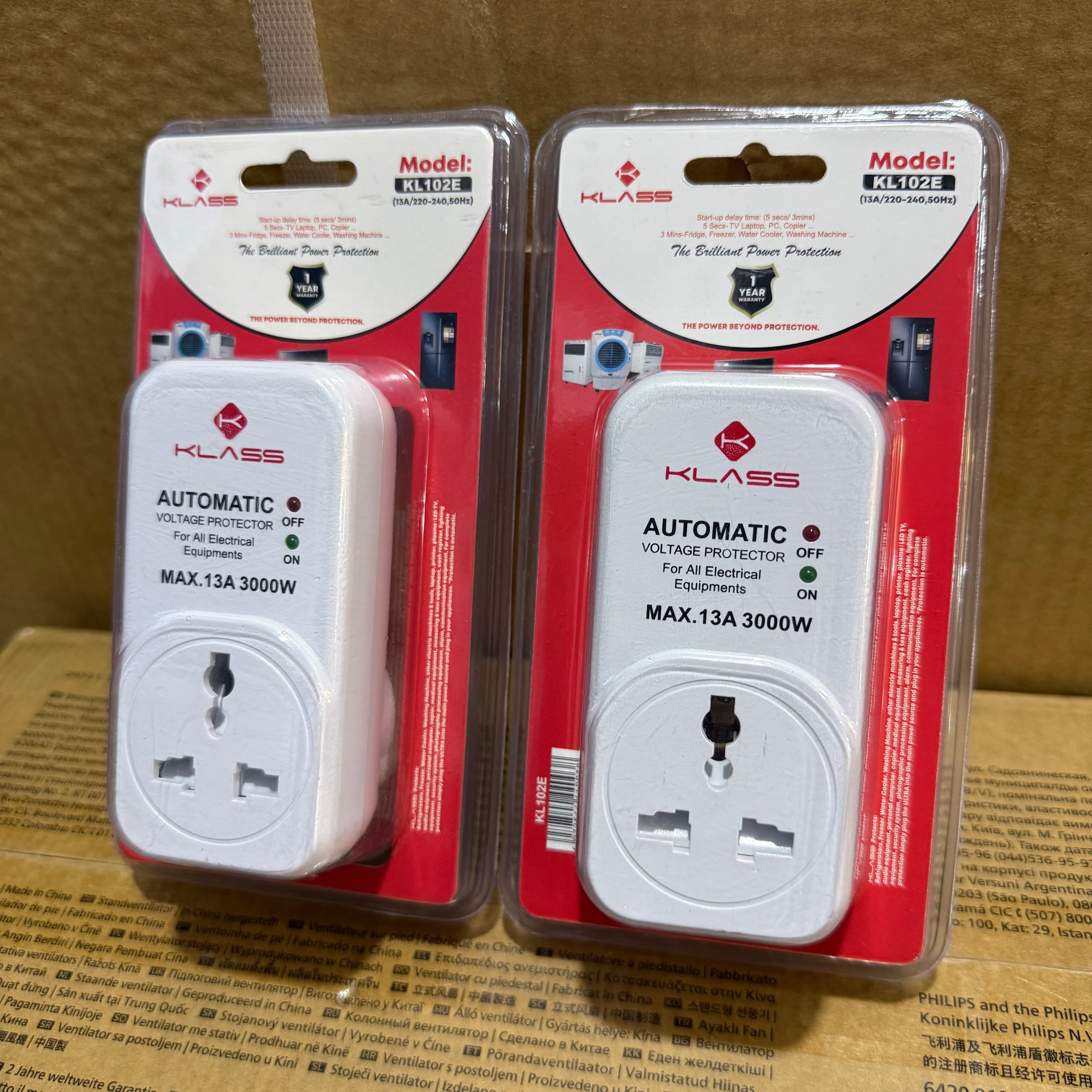 Klass KL102E Automatic Voltage Protector - MAX 13A 3000W | Brilliant Power Protection