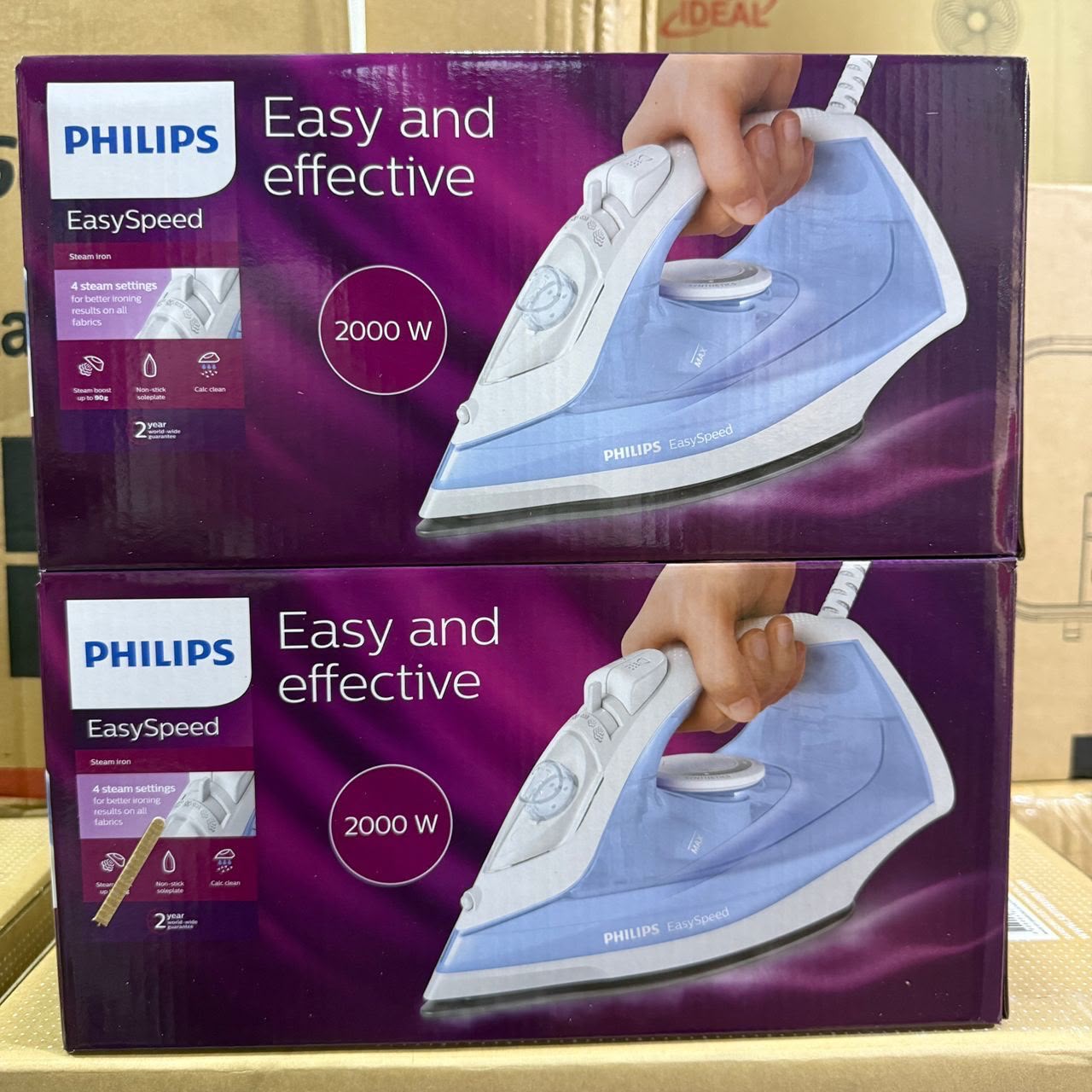 Philips EasySpeed Steam Iron - 2000W | 4 Steam Settings | Non-Stick Soleplate