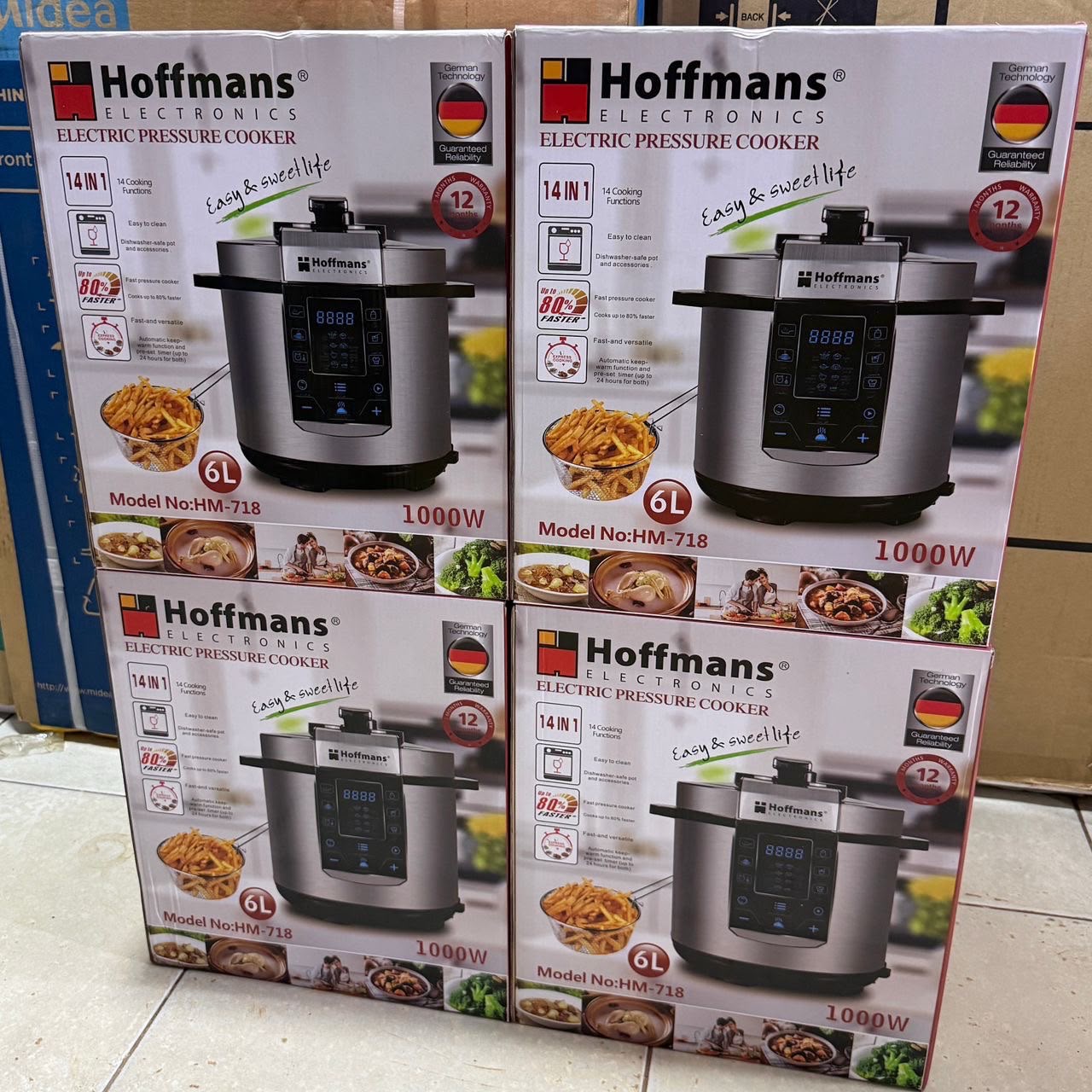 Hoffmans 6L Digital Electric Pressure Cooker HM-718 | 14-in-1 | 1000W