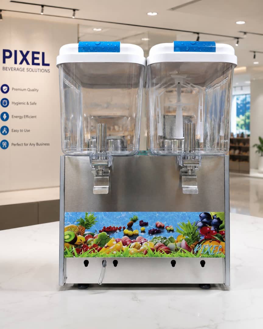 Pixel Double Juice Dispenser | Beverage Solutions | Stainless Steel