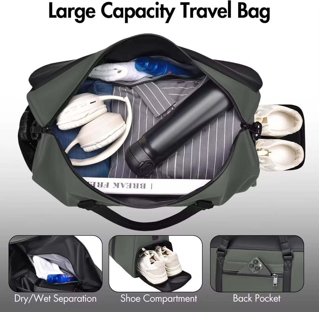 Large Capacity Water-Resistant Travel Duffel Bag