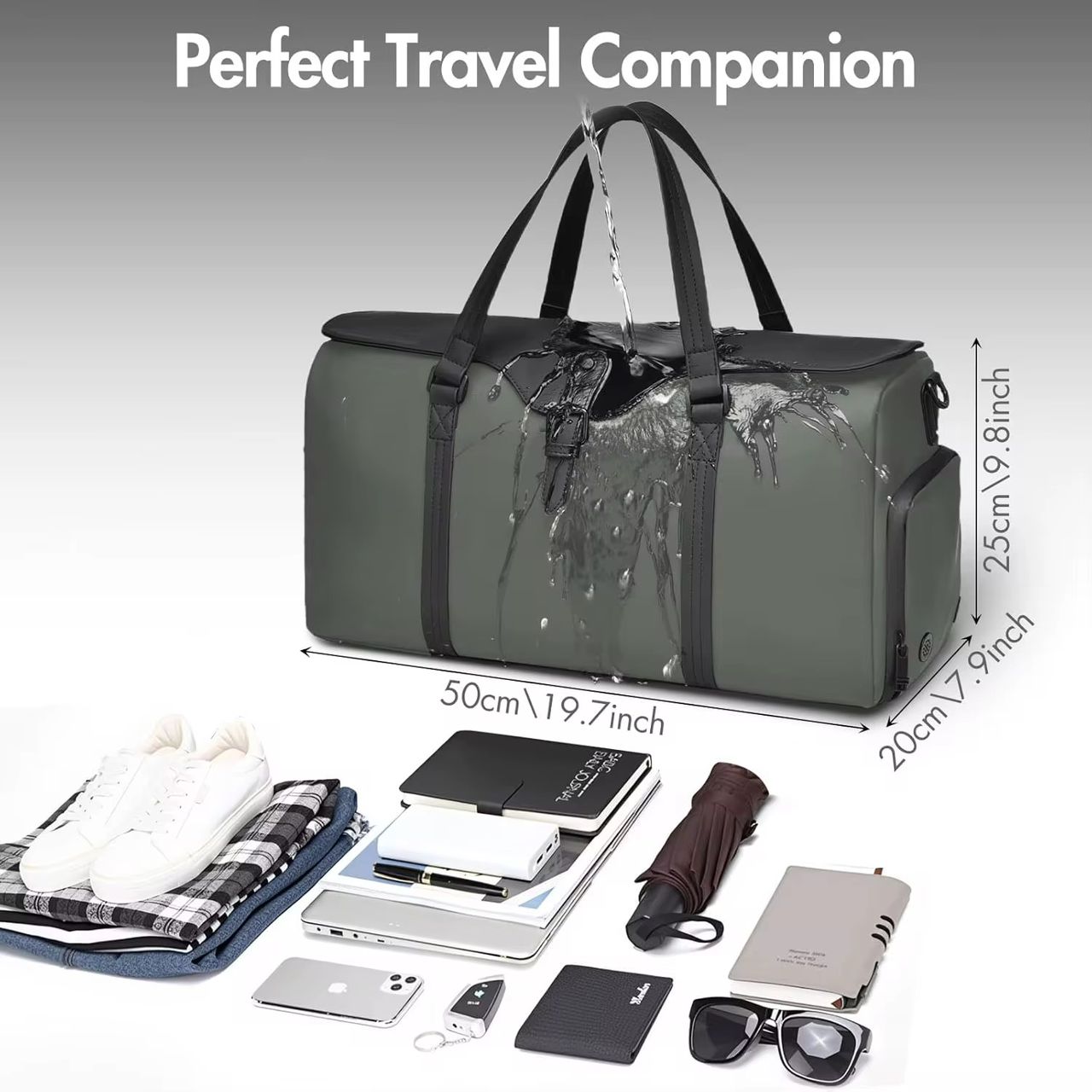 Large Capacity Water-Resistant Travel Duffel Bag