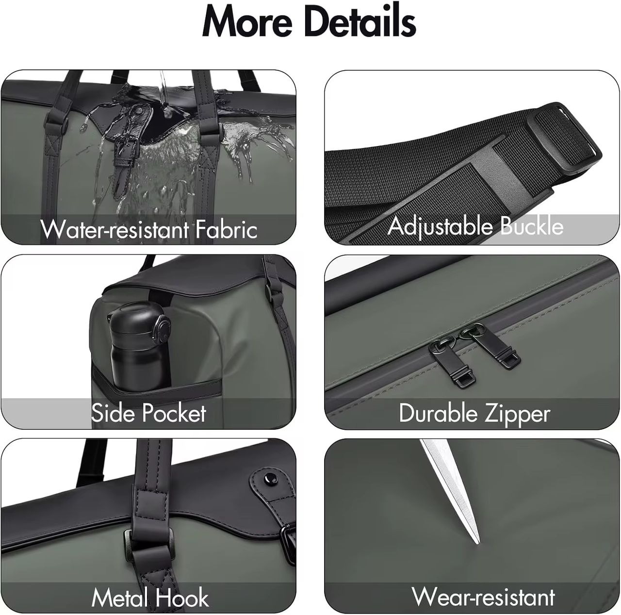 Large Capacity Water-Resistant Travel Duffel Bag