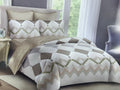 Blue Chevron Geometric 4pc Duvet Set – 5x6