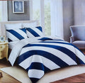 Navy & White Bold Stripe 4pc Duvet Set – 5x6
