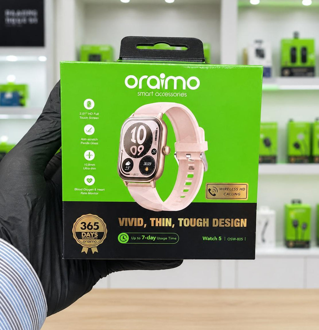 Oraimo Watch 5 OSW-805 Smart Watch – 2.01" HD | Wireless Calling | Ultra-Thin Design