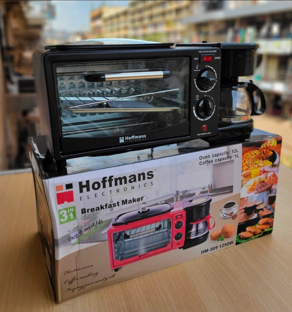 Hoffmans HM-509 3-in-1 Breakfast Maker 1250W