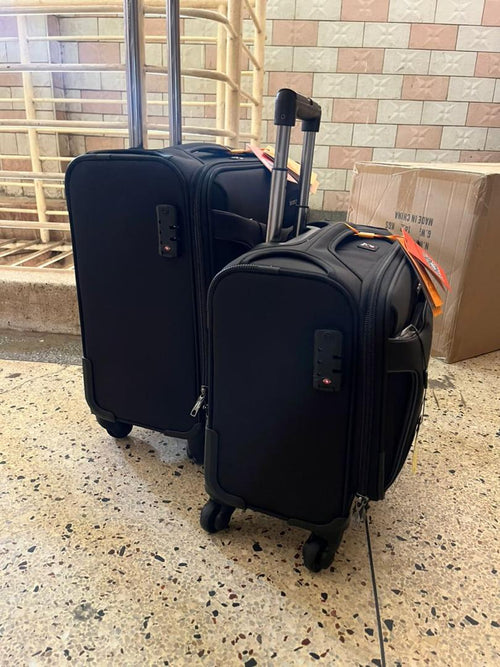 Black Travel Trolley Luggage Set of 2 original photo