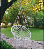 Macramé Hanging Chair – Cream, Outdoor