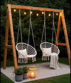 Macramé Hanging Chair – Cream, Garden