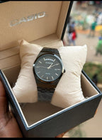 Casio All-Black Stainless Steel Watch - Original