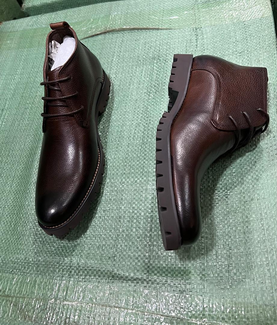 Men's Dark Brown Chukka Leather Boots – Chunky Sole
