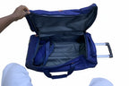 3-in-1 Trolley Duffle Bag - Open interior with trolley handle