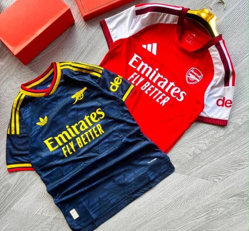Arsenal Home & Away Jersey 2025/26 - Red Home and Navy Away