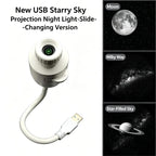 USB Starry Night Light projection examples - Moon, Milky Way, Star-Filled Sky