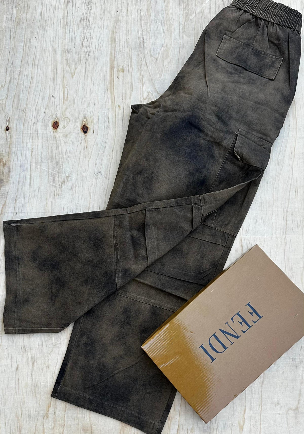 Olive Washed Cargo Pants - Original